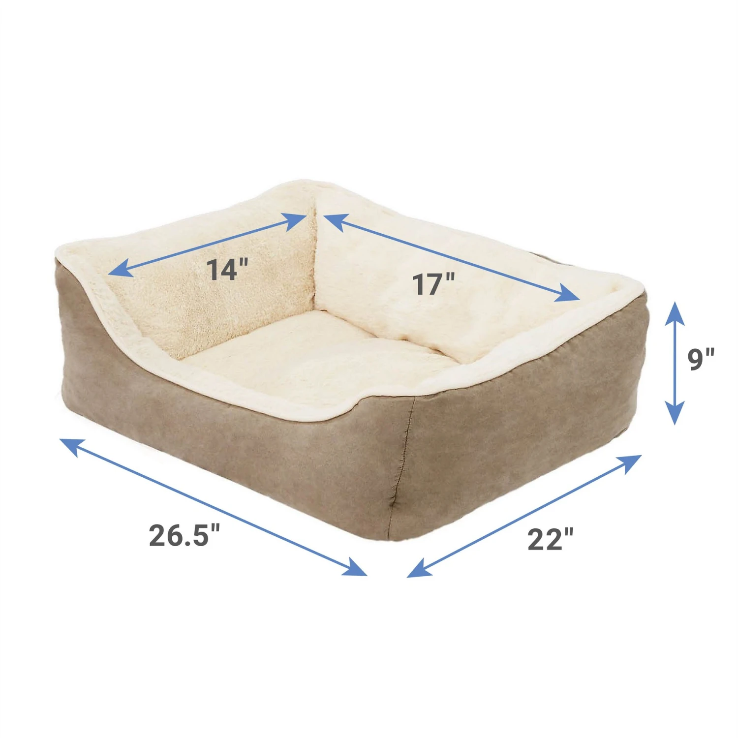 Frisco Rectangular Bolster Cat & Dog Bed 2 Frisco Rectangular Bolster Cat & Dog Bed - Image 2