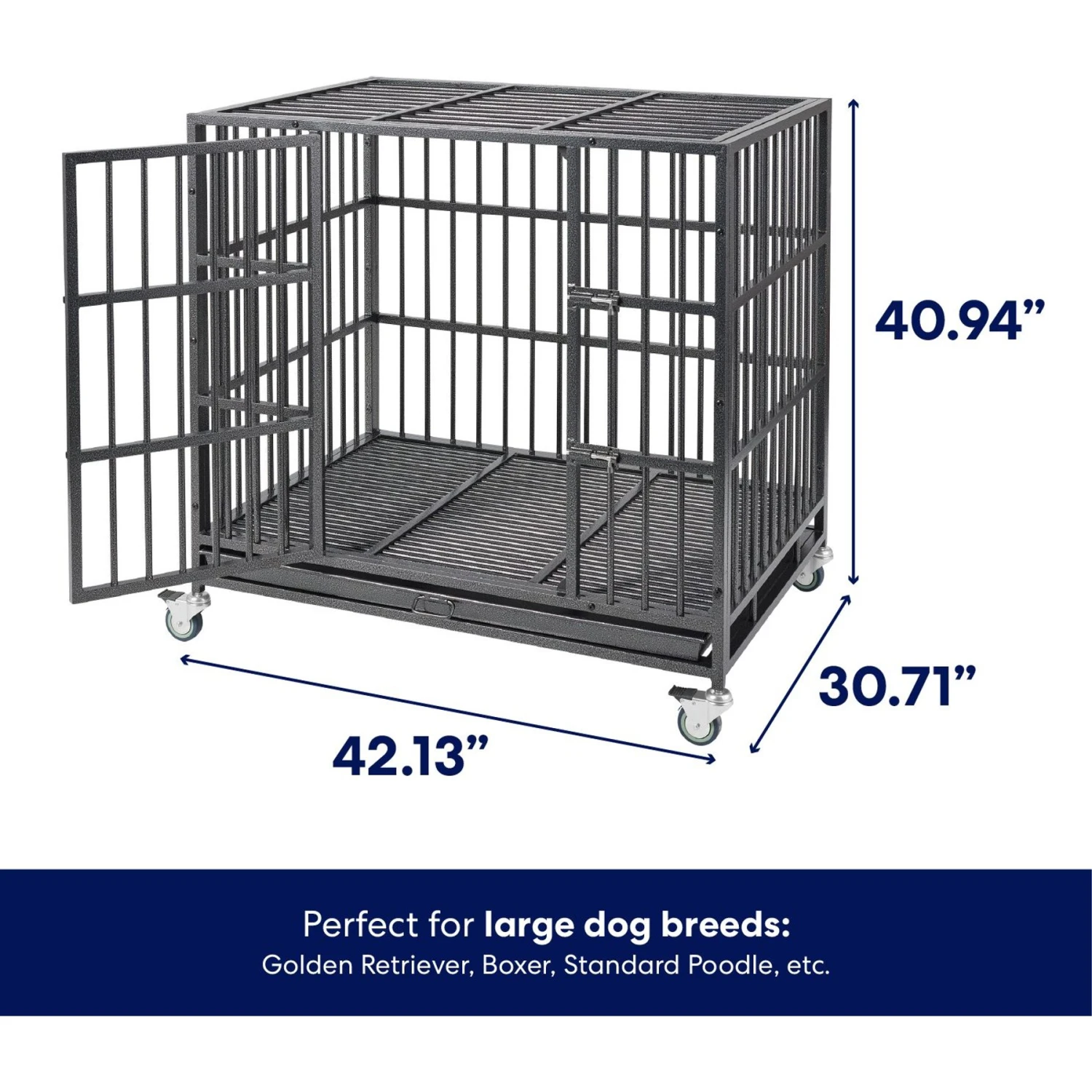 Frisco Ultimate Heavy Duty Steel Metal Single Door Dog Crate 2 Frisco Ultimate Heavy Duty Steel Metal Single Door Dog Crate - Image 2