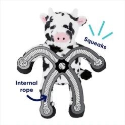 Frisco Cow Plush With Inside Rope Squeaky Dog Toy 8 Frisco Cow Plush With Inside Rope Squeaky Dog Toy -Frisco 147063 PT2. AC SS1800 V1691776638