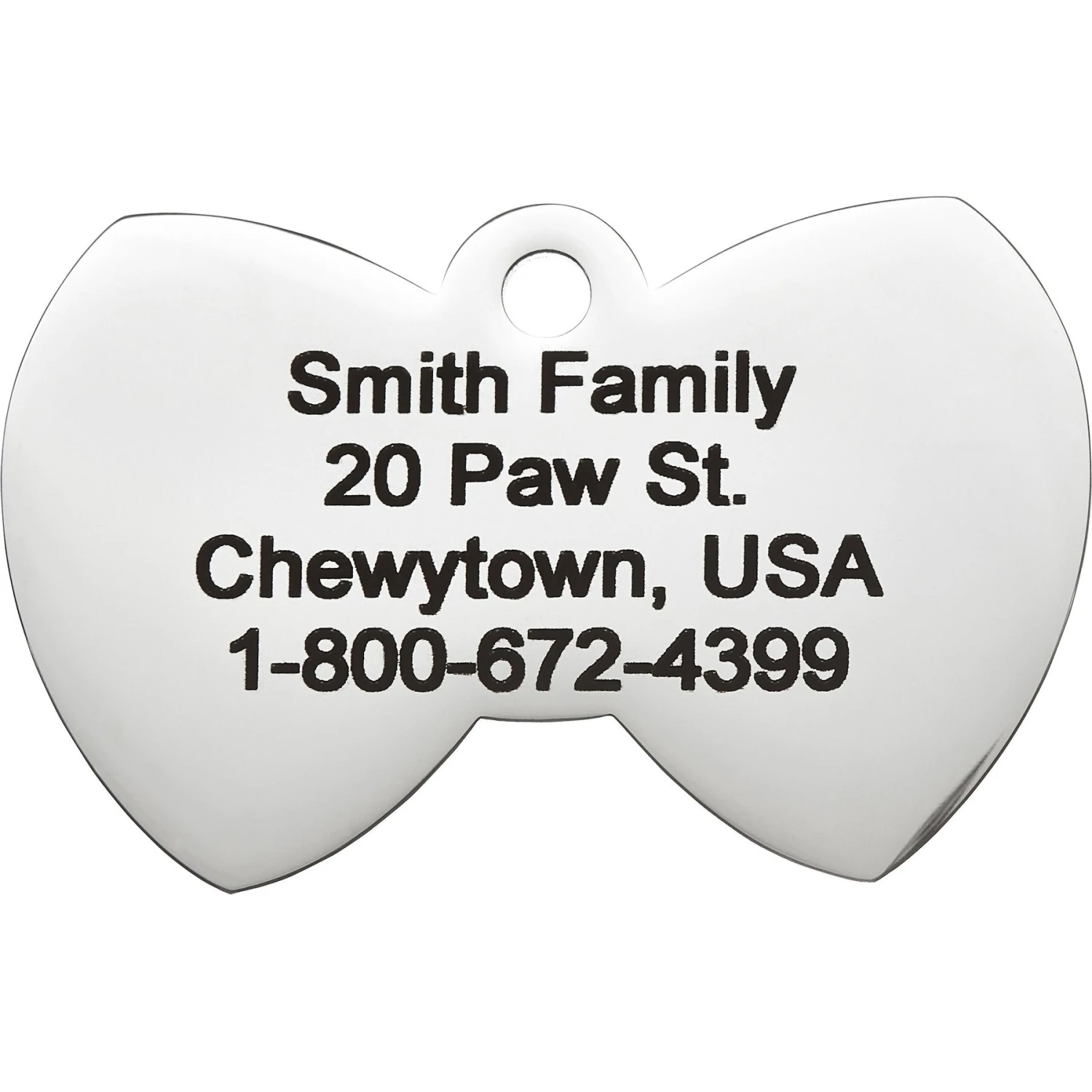 Frisco Stainless Steel Personalized Dog & Cat ID Tag, Bow Tie 4 Frisco Stainless Steel Personalized Dog & Cat ID Tag, Bow Tie - Image 4