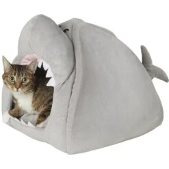 Frisco Novelty Shark Covered Cat & Dog Bed -Frisco 165339 PT5. AC SS1800 V1578443454