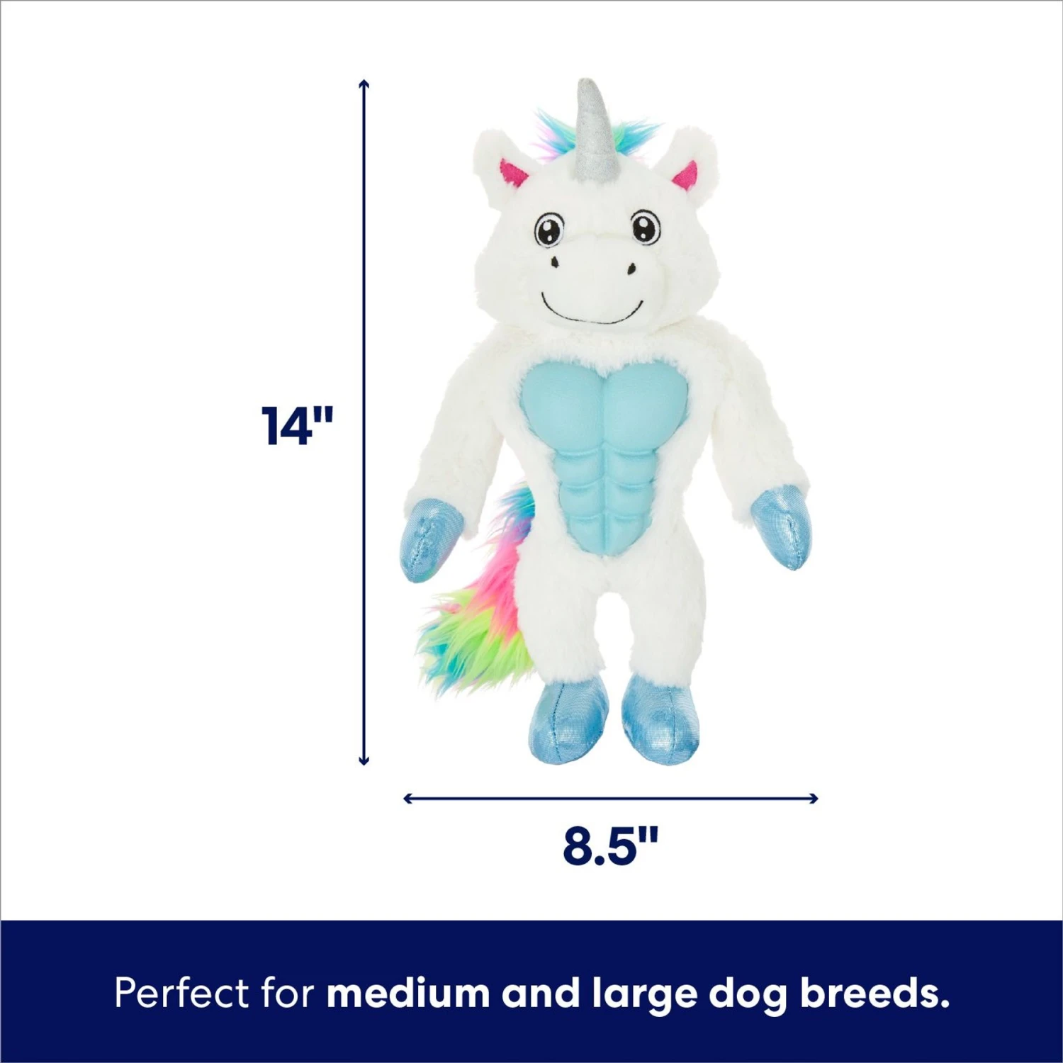 Frisco Unicorn Muscle Plush Squeaky Dog Toy 2 Frisco Unicorn Muscle Plush Squeaky Dog Toy - Image 2