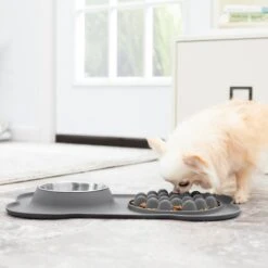 Frisco Silicone Slow Feeder Mat With Stainless Steel Bowl -Frisco 215983 PT6. AC SS1800 V1605666801