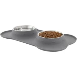 Frisco Silicone Stainless Steel Double Diner Dog & Cat Bowl 9 Frisco Silicone Stainless Steel Double Diner Dog & Cat Bowl -Frisco 215990 PT2. AC SS1800 V1591020093