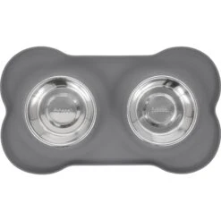 Frisco Silicone Stainless Steel Double Diner Dog & Cat Bowl 10 Frisco Silicone Stainless Steel Double Diner Dog & Cat Bowl -Frisco 215990 PT3. AC SS1800 V1591020095
