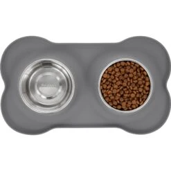 Frisco Silicone Stainless Steel Double Diner Dog & Cat Bowl 11 Frisco Silicone Stainless Steel Double Diner Dog & Cat Bowl -Frisco 215990 PT4. AC SS1800 V1591020097