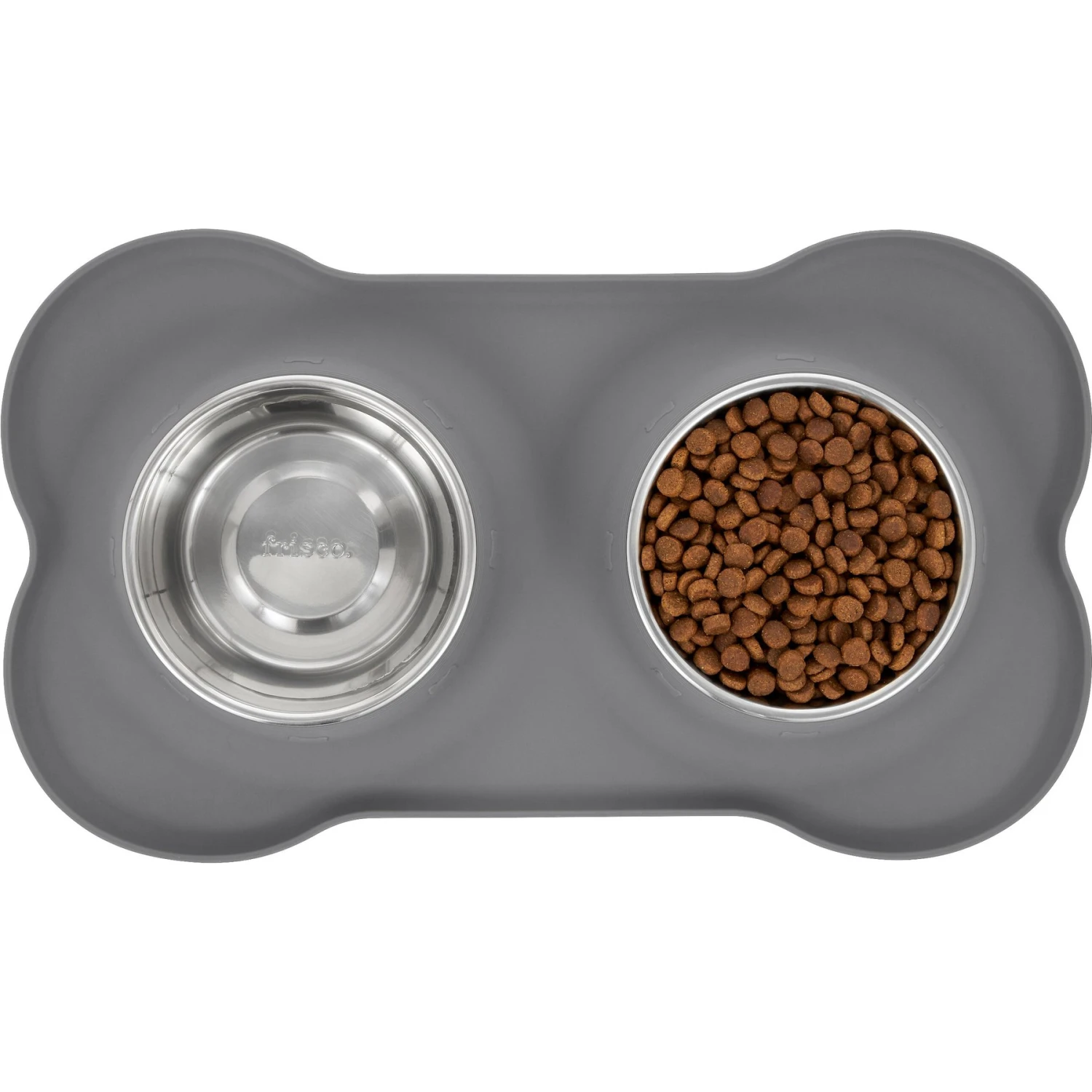 Frisco Silicone Stainless Steel Double Diner Dog & Cat Bowl 5 Frisco Silicone Stainless Steel Double Diner Dog & Cat Bowl - Image 5