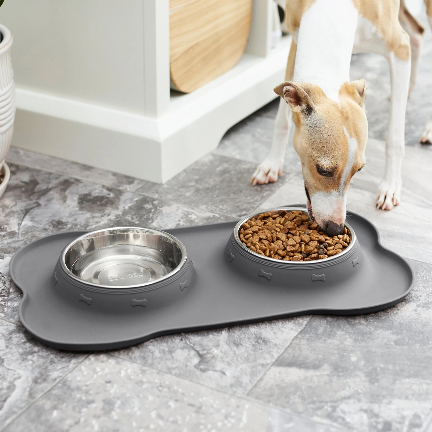 Frisco Silicone Stainless Steel Double Diner Dog & Cat Bowl 7 Frisco Silicone Stainless Steel Double Diner Dog & Cat Bowl - Image 7
