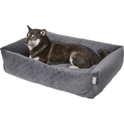 Frisco Velvet Rectangular Bolster Cat & Dog Bed 7 Frisco Velvet Rectangular Bolster Cat & Dog Bed -Frisco 232181 PT2. AC SS1800 V1600351586