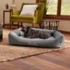 Frisco Rectangular Personalized Bolster Dog Bed W/Removable Cover