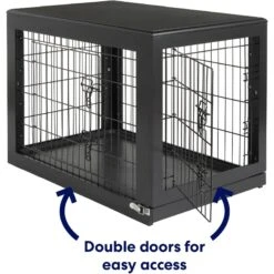 Frisco Double Door Furniture Style Dog Crate, Black 7 Frisco Double Door Furniture Style Dog Crate, Black -Frisco 253026 PT3. AC SS1800 V1615840384