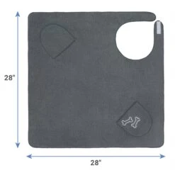 Frisco Embroidered Pawprint Microfiber Dog Bath Cape Towel -Frisco 269038 PT1. AC SS1800 V1624492759