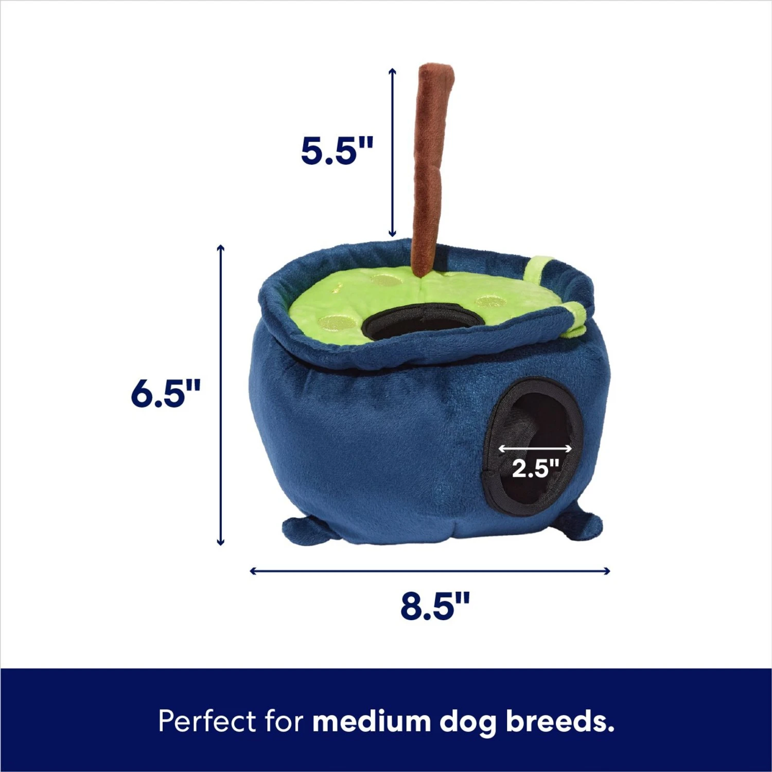 Frisco Halloween Candy Cauldron Hide & Seek Puzzle Plush Squeaky Dog Toy 2 Frisco Halloween Candy Cauldron Hide & Seek Puzzle Plush Squeaky Dog Toy - Image 2