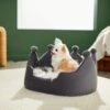 Frisco Faux Fur Crown Pillow Cat & Dog Bed