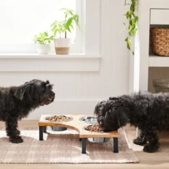 Frisco Multi Pet Feeding Corner Wood 3-Bowls Stainless Steel Dog & Cat Bowl 8 Frisco Multi Pet Feeding Corner Wood 3-Bowls Stainless Steel Dog & Cat Bowl -Frisco 277573 PT2. AC SS1800 V1630346615