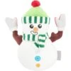 Frisco Holiday Naughty Or Nice Snowman Reversible Plush Squeaky Dog Toy