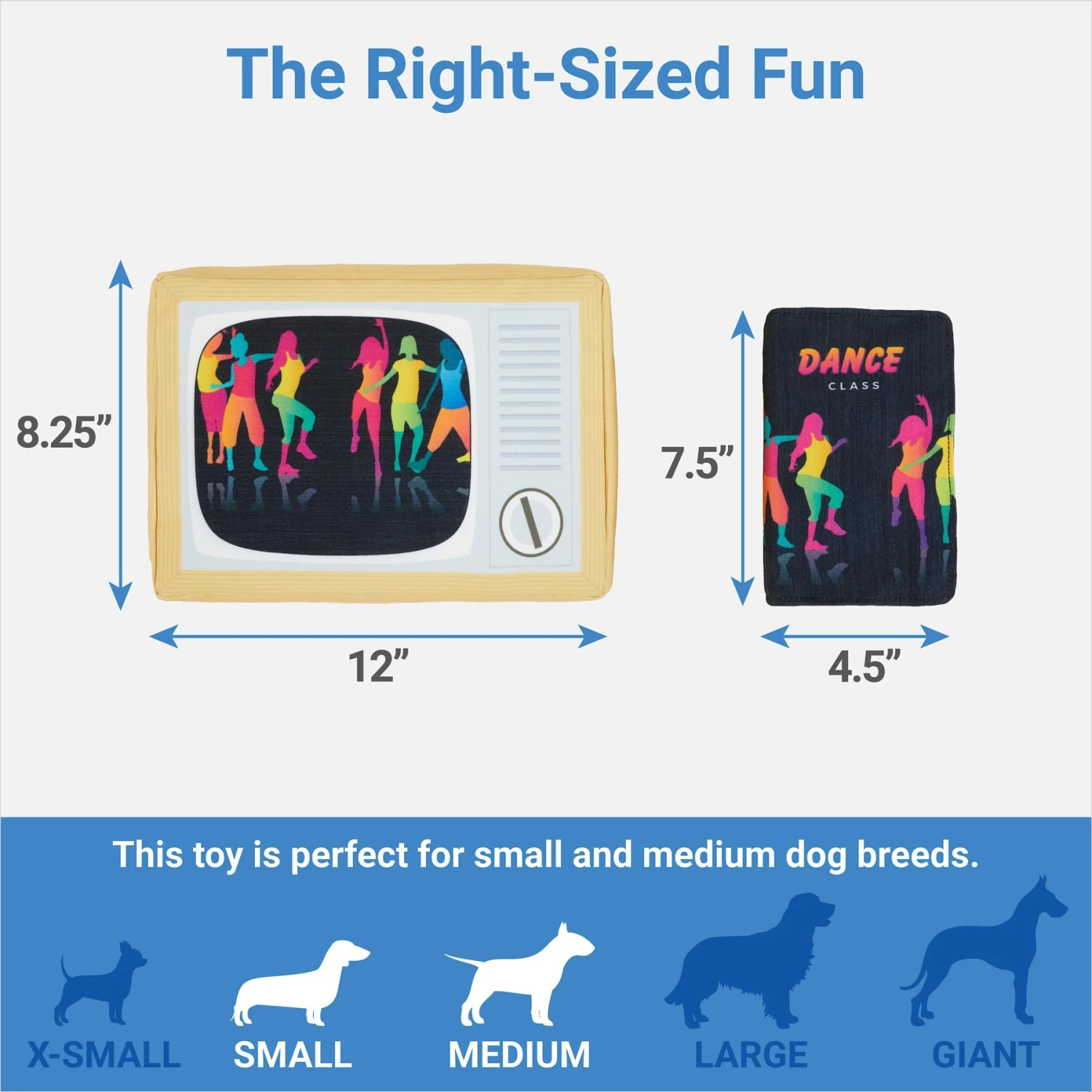 Frisco TV & VHS Tape Plush Squeaky Dog Toy, 2 Count 2 Frisco TV & VHS Tape Plush Squeaky Dog Toy, 2 Count - Image 2