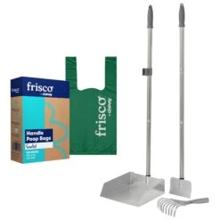 Frisco Rake & Spade Set With Dustpan & Frisco Handle Dog Poop Bag