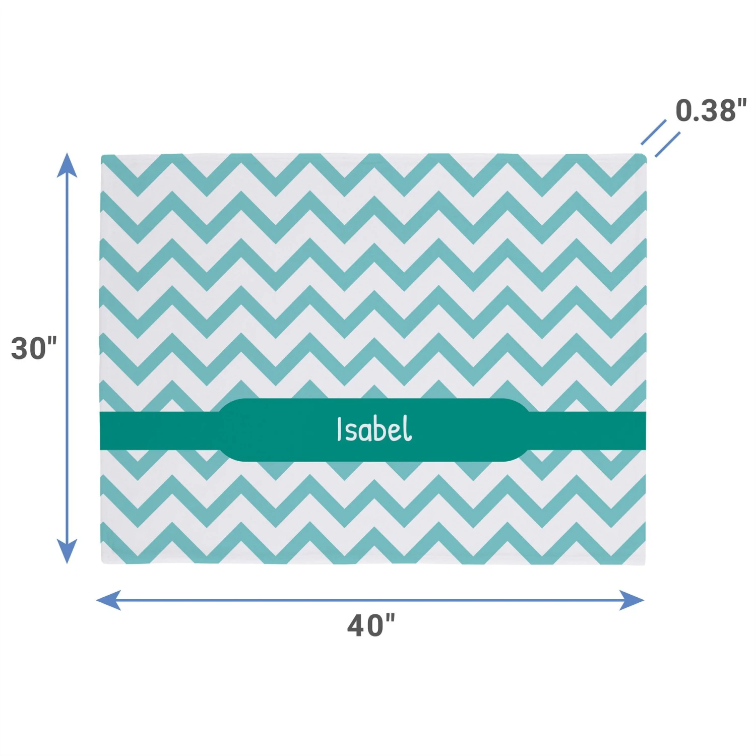 Frisco Personalized Subtle Chevron Soft Fleece Cat & Dog Blanket, 30" X 40" 2 Frisco Personalized Subtle Chevron Soft Fleece Cat & Dog Blanket, 30" X 40" - Image 2