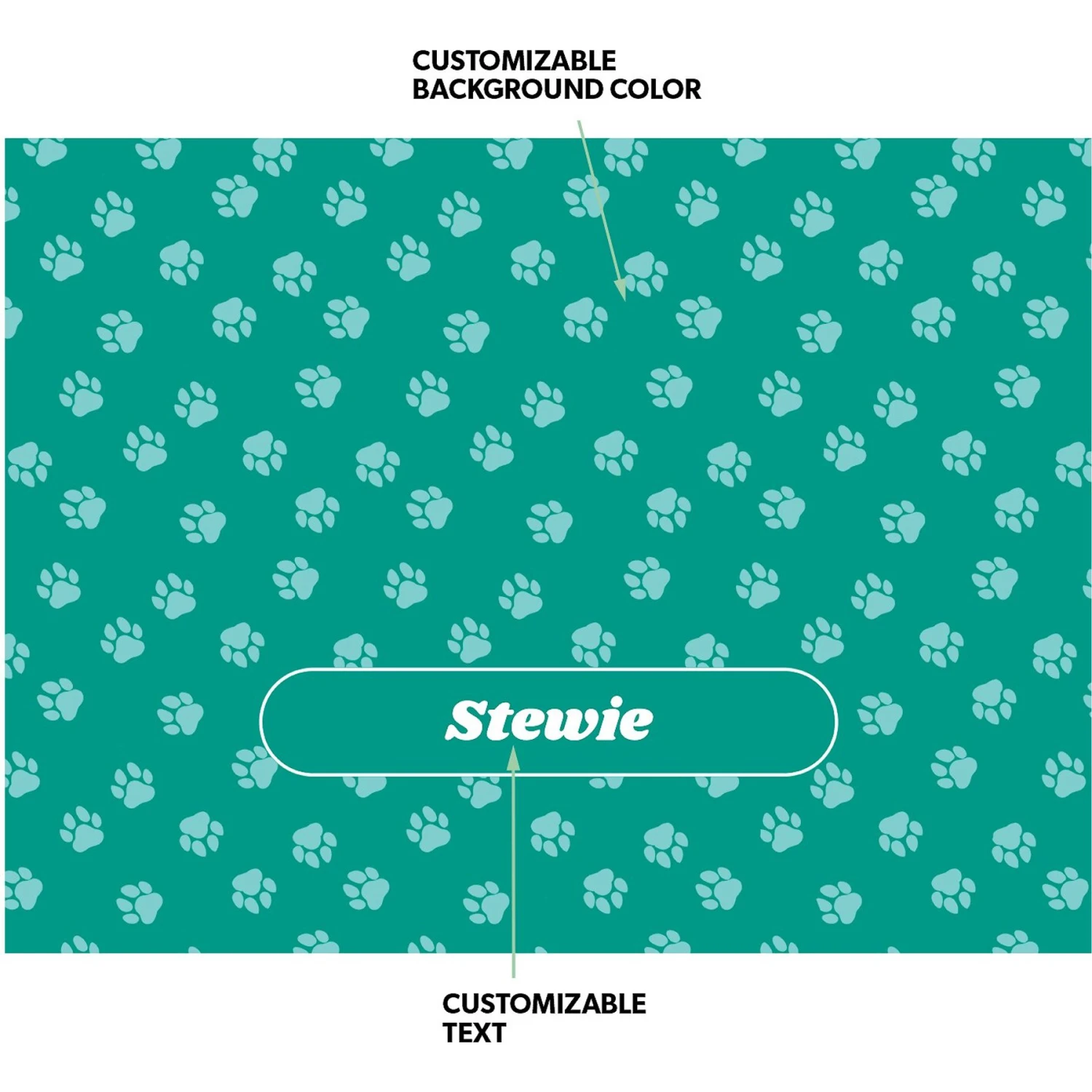 Frisco Personalized Paws Soft Fleece Cat & Dog Blanket, 30" X 40" 4 Frisco Personalized Paws Soft Fleece Cat & Dog Blanket, 30" X 40" - Image 4