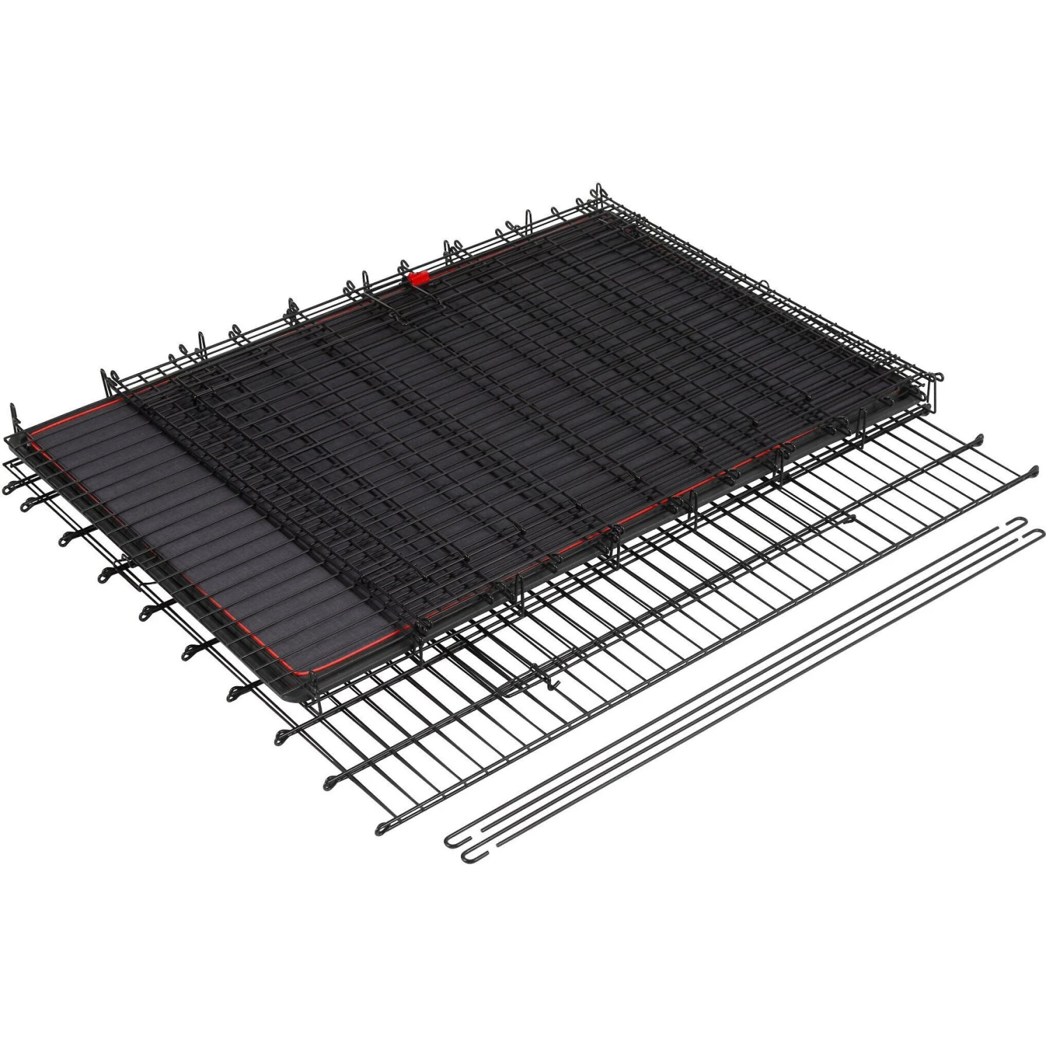 Frisco XX-Large Heavy Duty Enhanced Lock Double Door Wire Dog Crate, Fold & Carry Wire Dog Crate & Mat Kit, 54" 6 Frisco XX-Large Heavy Duty Enhanced Lock Double Door Wire Dog Crate, Fold & Carry Wire Dog Crate & Mat Kit, 54" - Image 6
