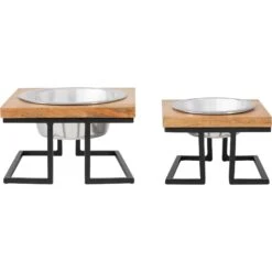 Frisco Premium Wood Elevated Single Dog & Cat Bowl -Frisco 331493 PT5. AC SS1800 V1657656891