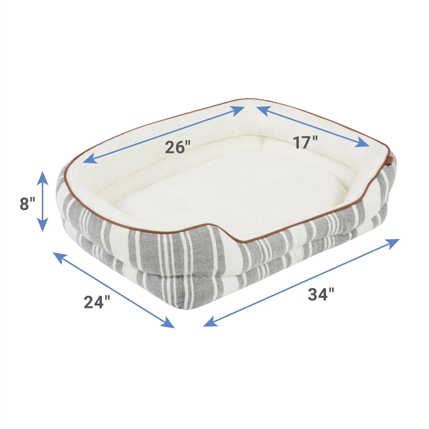 Frisco Farmhouse Double Bolster Dog & Cat Cuddler 2 Frisco Farmhouse Double Bolster Dog & Cat Cuddler - Image 2