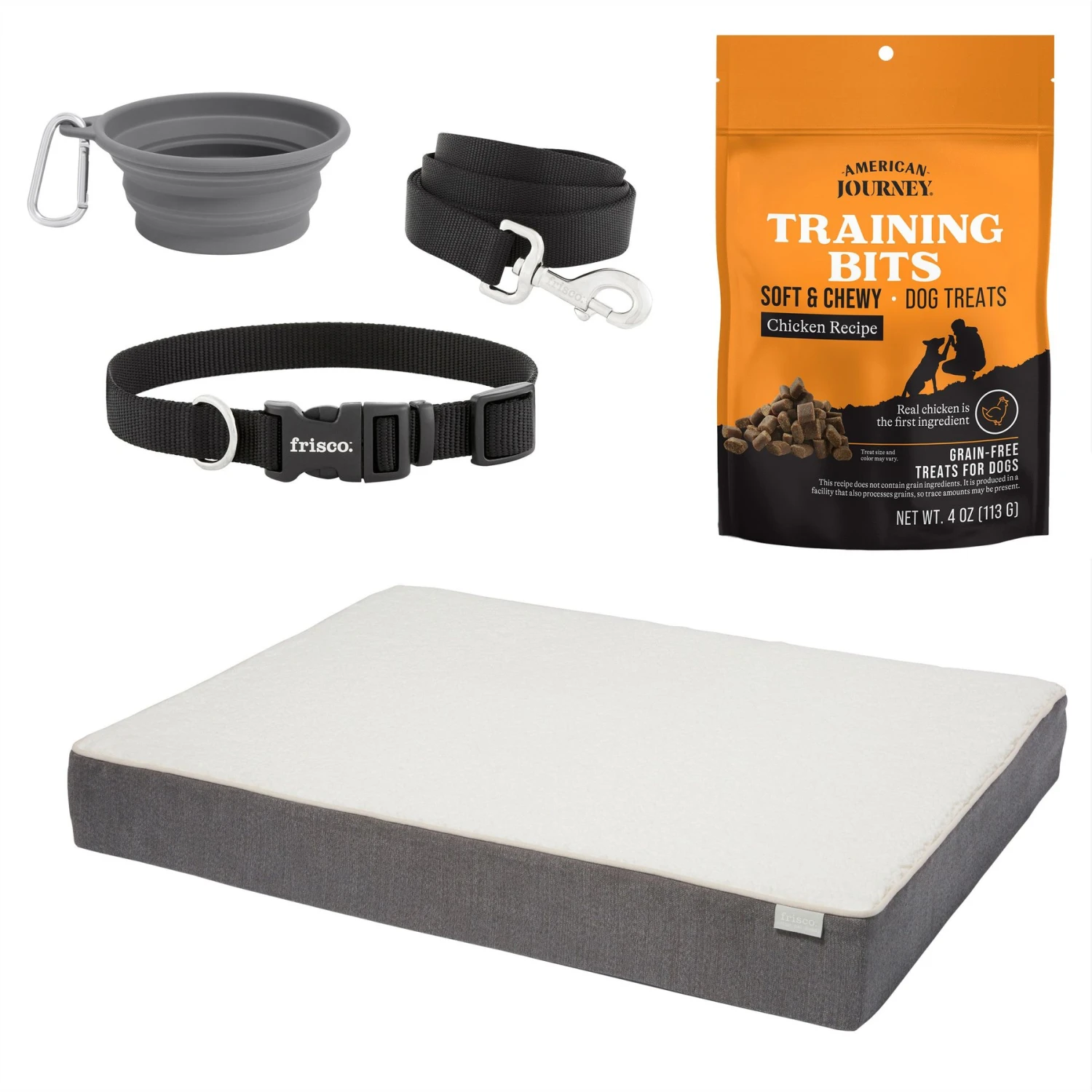 Frisco Orthopedic Pillow Cat & Dog Bed + 4 Items 1 Frisco Orthopedic Pillow Cat & Dog Bed + 4 Items